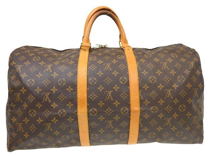 Borsa Keepall Louis Vuitton Monogram Canvas 55 Marrone - vista 2