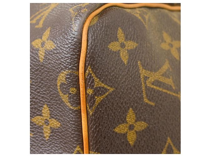 Borsa Keepall Louis Vuitton Monogram Canvas 55 Marrone - vista 7