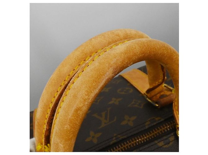Borsa Louis Vuitton Keepall Bandouliere Monogram Canvas 55 Marrone - vista 5