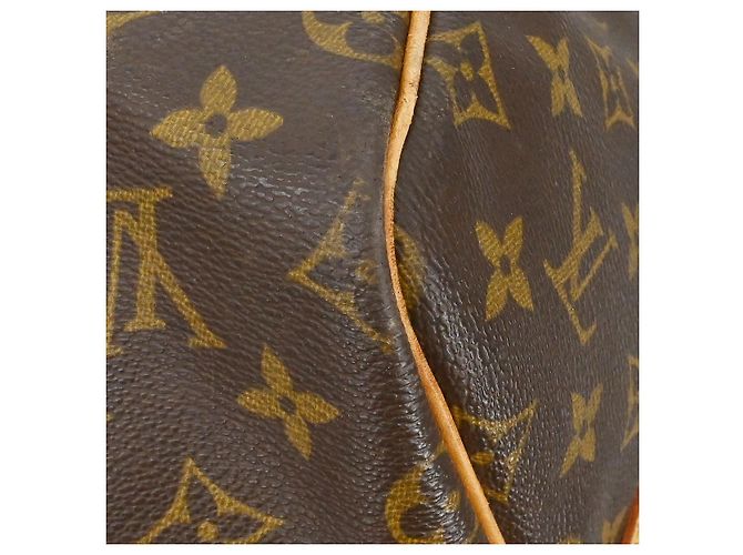 Borsa Louis Vuitton Keepall Bandouliere Monogram Canvas 55 Marrone - vista 7