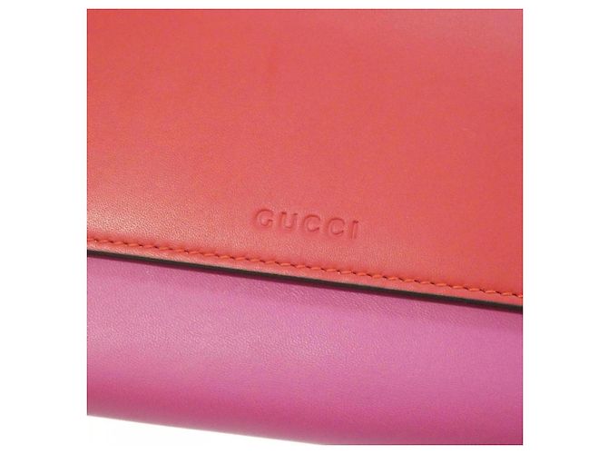 Gucci 410100 AP0BG Long Wallet Rosa Rosso - vista 3