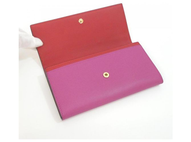 Gucci 410100 AP0BG Long Wallet Rosa Rosso - vista 7