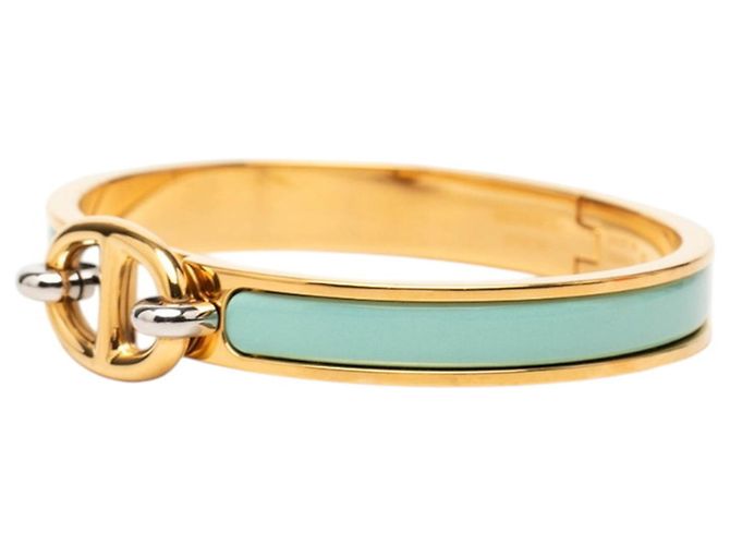 Hermès Bracciale Hermes Mini Click Chaine d'Ancre Blu D'oro - vista 2