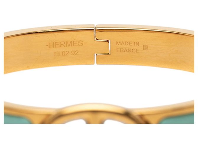 Hermès Bracciale Hermes Mini Click Chaine d'Ancre Blu D'oro - vista 4