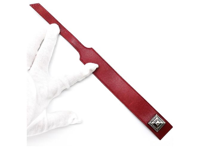 Hermès HERMES Touareg Artemis Red Leder Armband Charm Rot - Ansicht 6