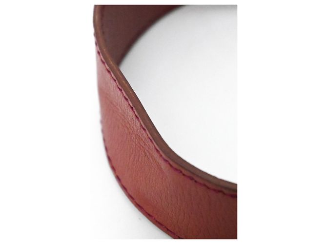 Hermès Bracciale charm in pelle Hermes Touareg Artemis Rosso - vista 10