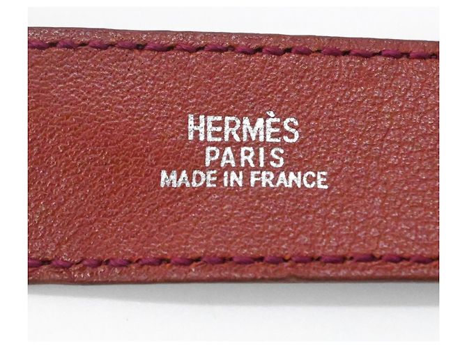 Hermès Bracciale charm in pelle Hermes Touareg Artemis Rosso - vista 6