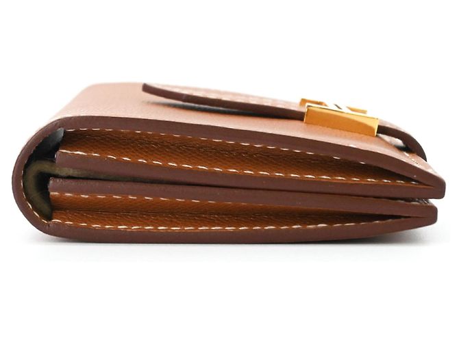 Tarjetero Mini Hermès Bearn Castaño - vista 4