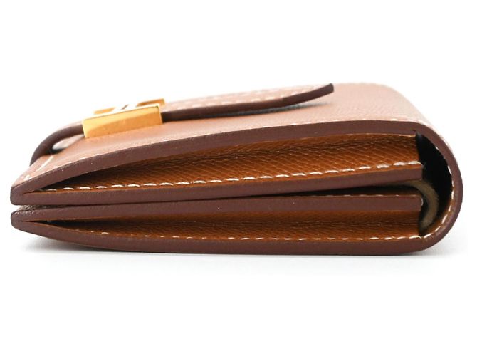 Tarjetero Mini Hermès Bearn Castaño - vista 5
