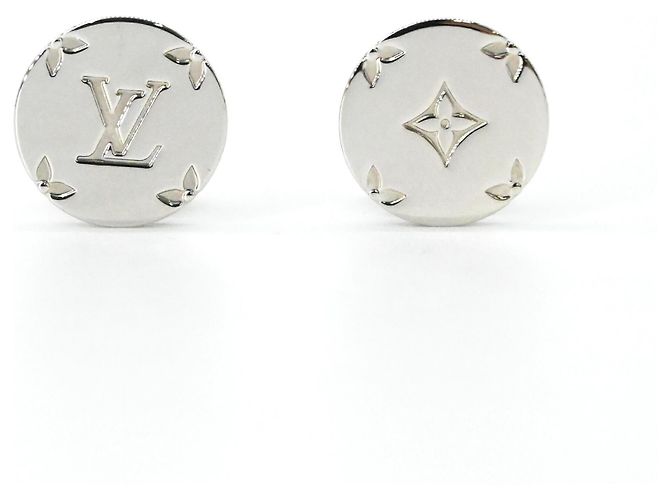 Abotoaduras Louis Vuitton em prata - vista 2