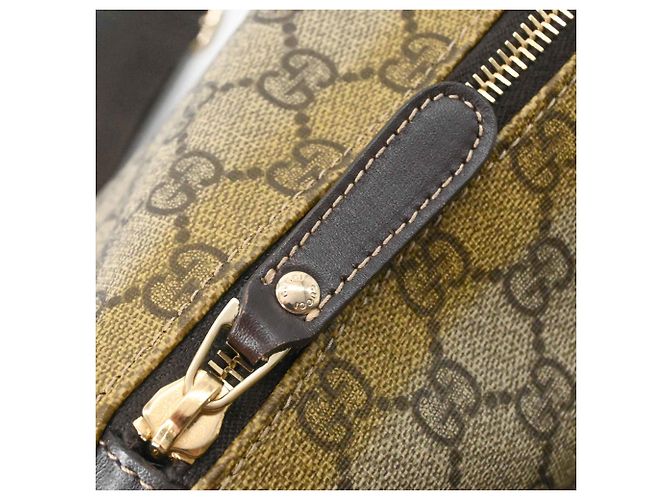 Borsa a Spalla Gucci GG Supreme Marrone Beige - vista 10