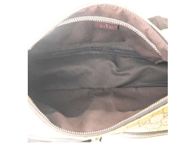 Borsa a Spalla Gucci GG Supreme Marrone Beige - vista 12