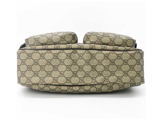 Borsa a Spalla Gucci GG Supreme Marrone Beige - vista 6