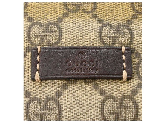 Borsa a Spalla Gucci GG Supreme Marrone Beige - vista 7