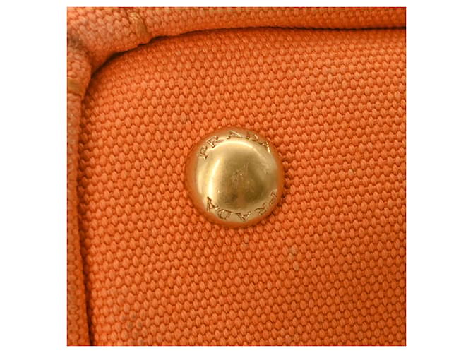 Borsa Tote Prada Canapa Arancione - vista 17