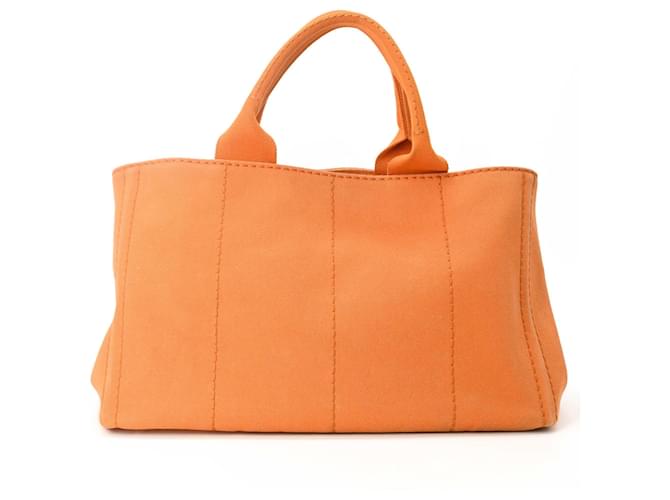 Borsa Tote Prada Canapa Arancione - vista 2