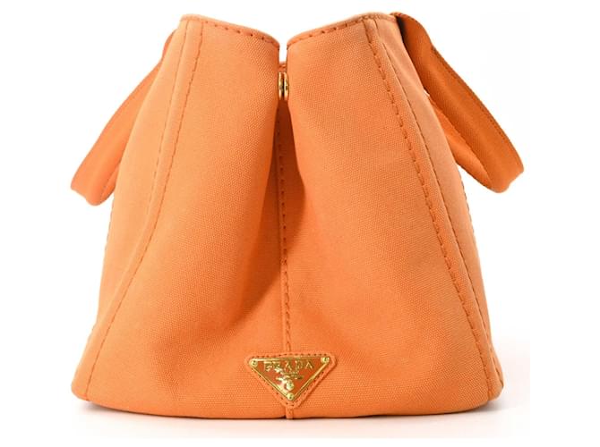 Borsa Tote Prada Canapa Arancione - vista 3