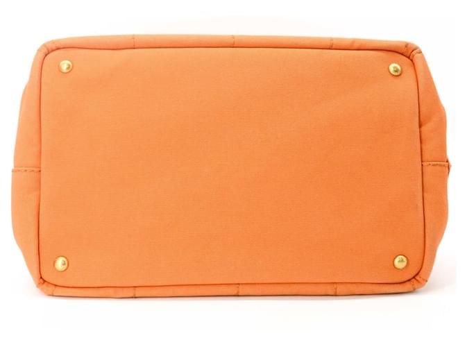 Borsa Tote Prada Canapa Arancione - vista 5