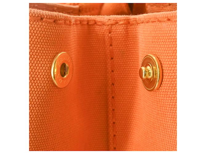 Borsa Tote Prada Canapa Arancione - vista 7
