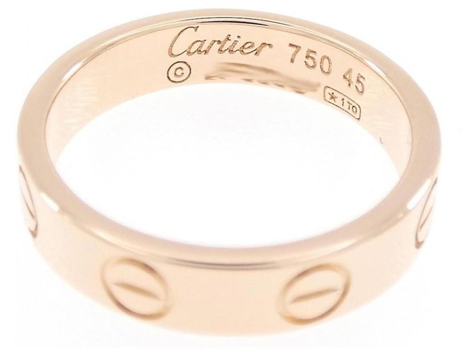 Anello Mini Love di Cartier in oro rosa - vista 3