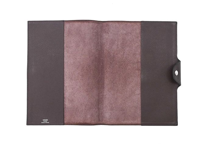 Hermès Copertina per Libri Hermes A5 Evercolor Marrone - vista 6