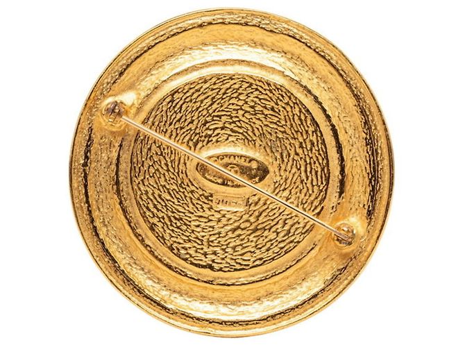 Spilla rotonda con logo Chanel 31 Rue Cambon D'oro - vista 2