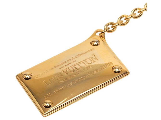 Portachiavi Louis Vuitton placcato oro D'oro - vista 3