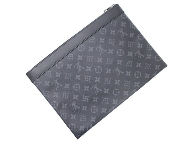 Pochette Discovery Louis Vuitton Clutch Bag Nero Monogramma - vista 3