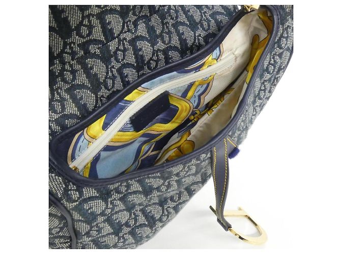 Borsa a tracolla Saddle Christian Dior Blu - vista 8