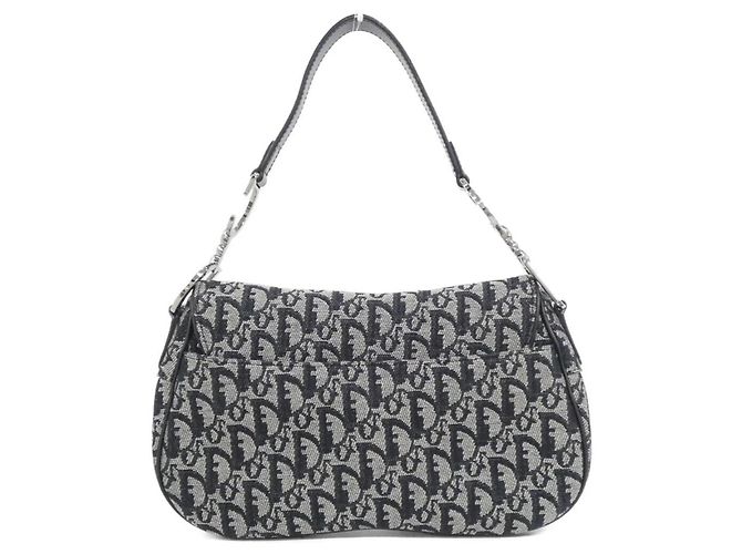 Borsa a tracolla in tela nera Christian Dior Nero - vista 2