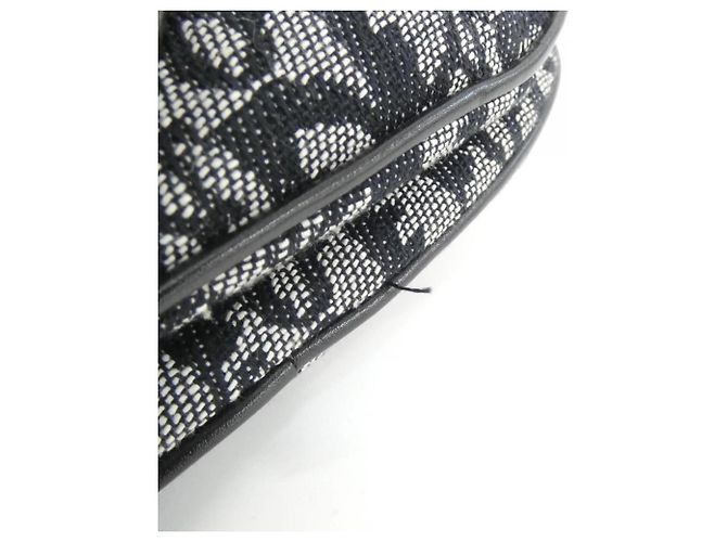Borsa a tracolla in tela nera Christian Dior Nero - vista 3