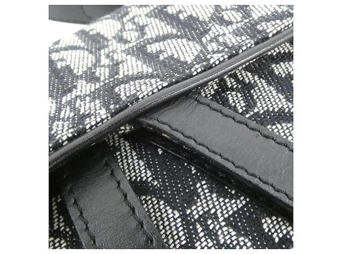 Borsa a tracolla in tela nera Christian Dior Nero - vista 6