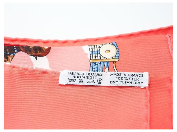 Hermès Hermes Schal Perles Du Kenya 90 cm Seide orange rosa 1997 Carre Perle 35" AUC31944_0517 Braun Weiß Rot Blau Beige Golden - Ansicht 12