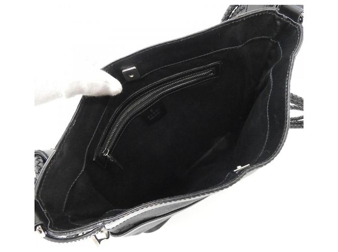 Borsa a Spalla Gucci GG Canvas Nera Nero - vista 9