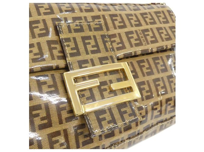 Sac bandoulière Fendi Baguette 26424 Marron - vue 4