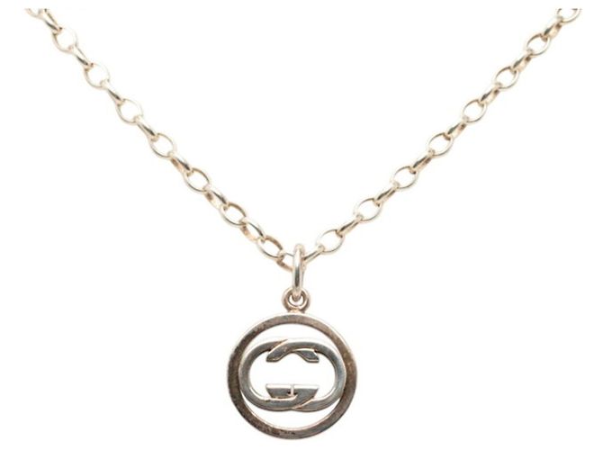 Collana con pendente a catena con logo Doppia G GG di Gucci - vista 2