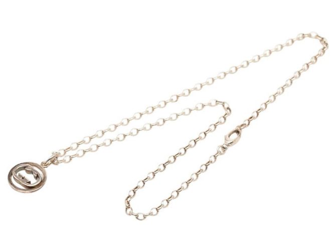 Collana con pendente a catena con logo Doppia G GG di Gucci - vista 3