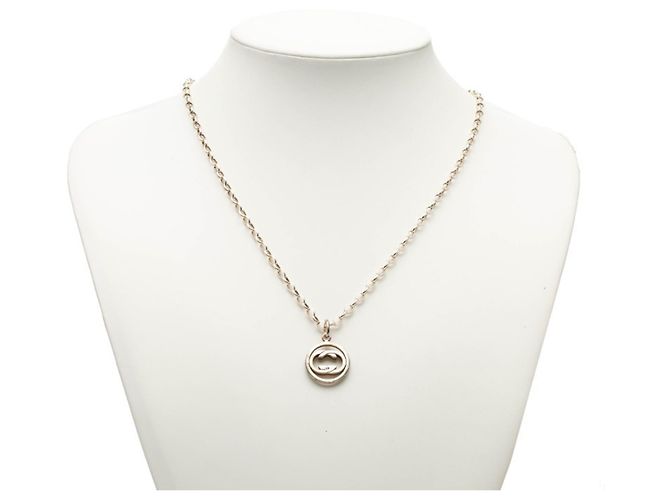 Collana con pendente a catena con logo Doppia G GG di Gucci - vista 6