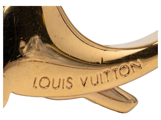 Porte-clés Louis Vuitton Portefeuille Taïcienne Marron Doré - vue 4