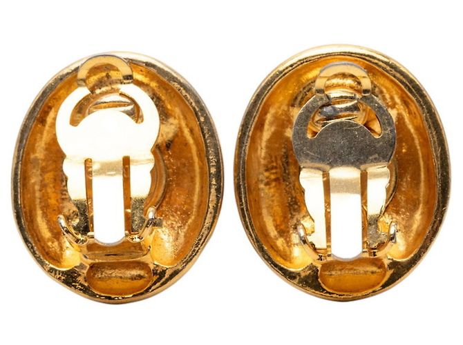Orecchini Chanel Vintage Mademoiselle Clip D'oro - vista 2
