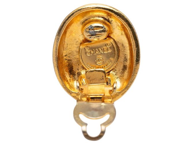 Orecchini Chanel Vintage Mademoiselle Clip D'oro - vista 3