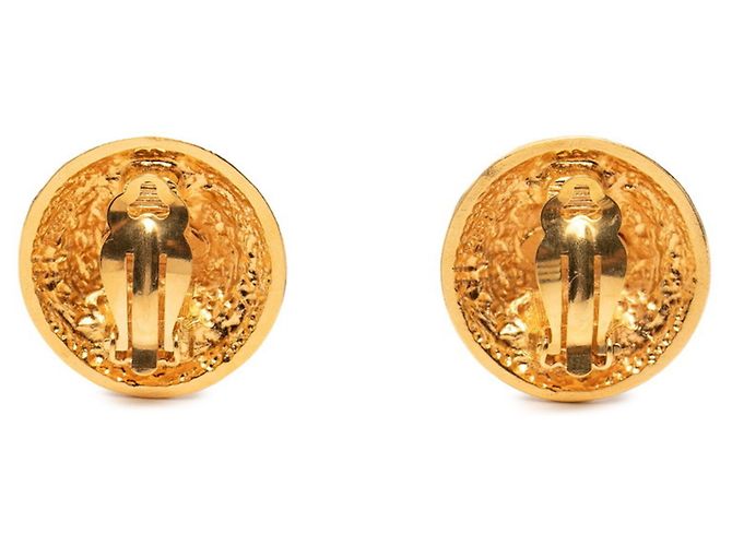 Orecchini a clip Chanel Vintage Coco Mark D'oro - vista 2