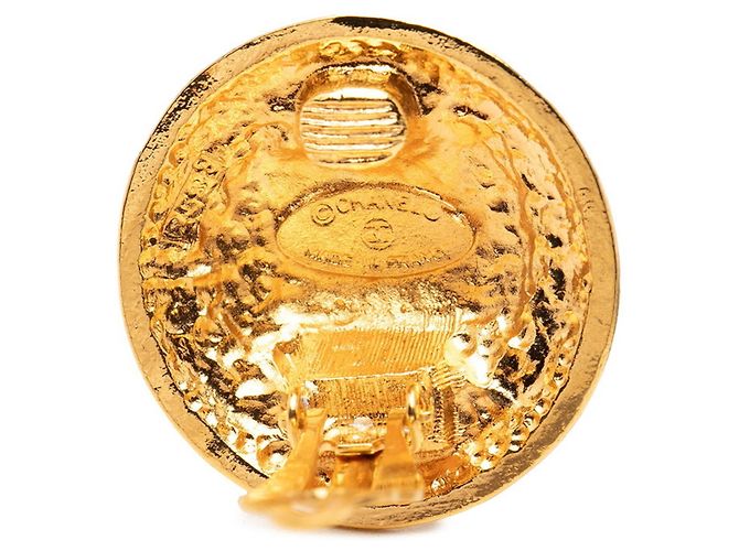 Orecchini a clip Chanel Vintage Coco Mark D'oro - vista 3