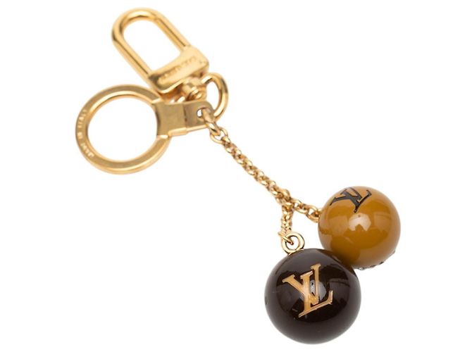 Portachiavi Louis Vuitton Jack Lucie Halloween Keychain Charm Marrone Beige D'oro - vista 2