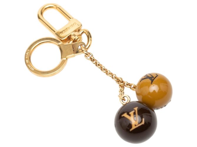 Portachiavi Louis Vuitton Jack Lucie Halloween Keychain Charm Marrone Beige D'oro - vista 3