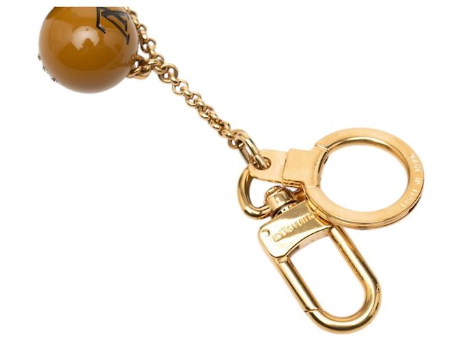 Portachiavi Louis Vuitton Jack Lucie Halloween Keychain Charm Marrone Beige D'oro - vista 4
