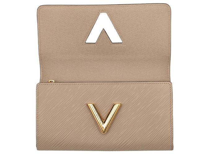 Cartera larga Louis Vuitton Epi Twist Beige - vista 4