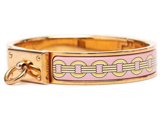 Hermès Bracciale Clic Anneau Hermes Rosa D'oro Giallo - vista 2