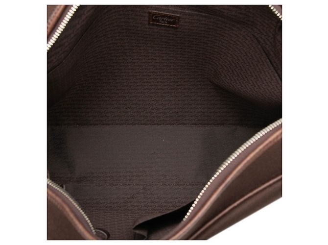 Borsa a tracolla Cartier Santos Marrone - vista 4