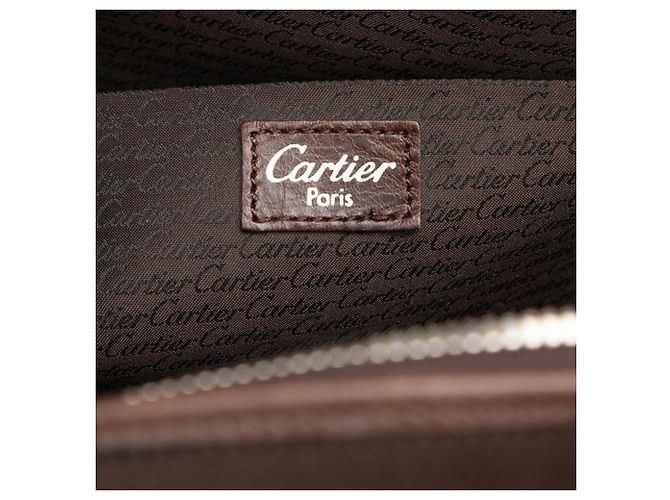 Borsa a tracolla Cartier Santos Marrone - vista 5